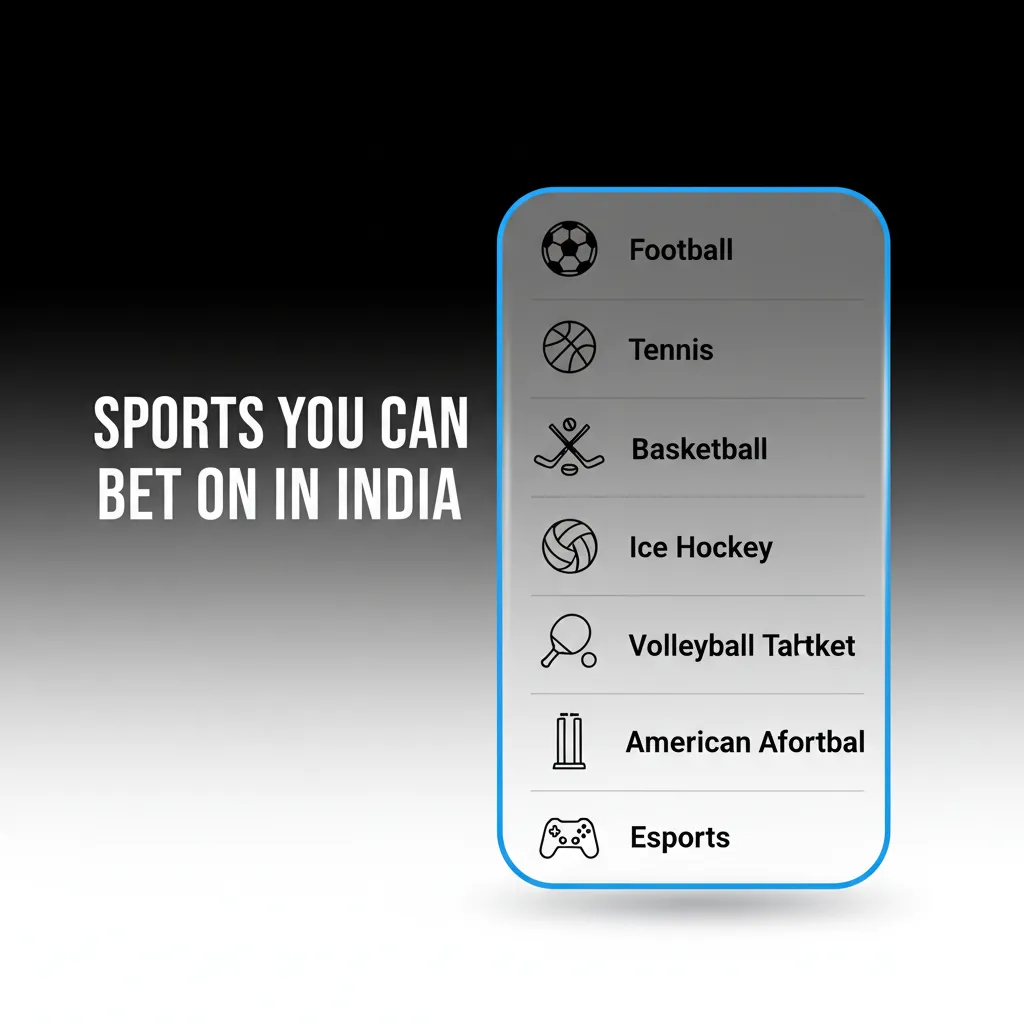 Sports you can bet on in India: cricket, football, kabaddi, tennis, basketball; pre‑match, live, outrights, props.