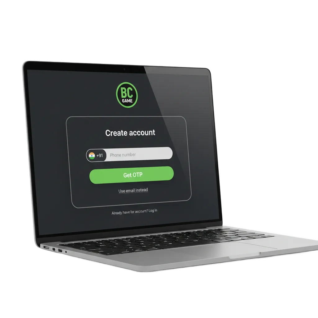 Sign up for BC Game (LCC) in India via phone, email, social or one-click; get up to 180% welcome bonus + 400 free spins.