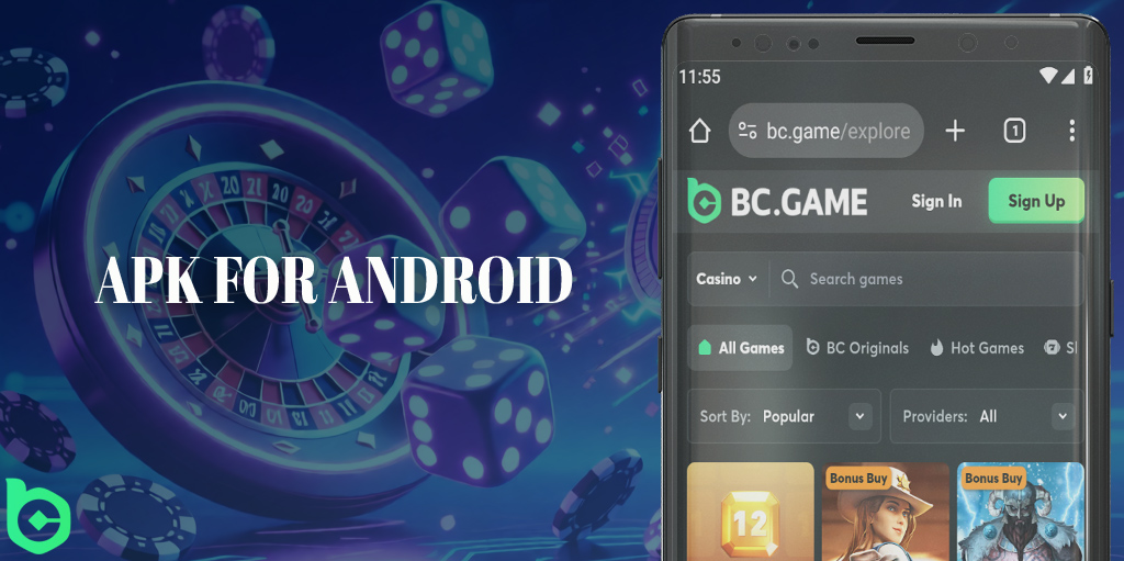 The BC Game mobile app can be downloaded as an APK file from the casino's official website.