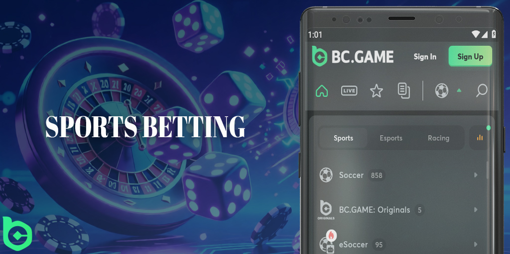 The BC Game mobile app offers a fully functional betting platform.